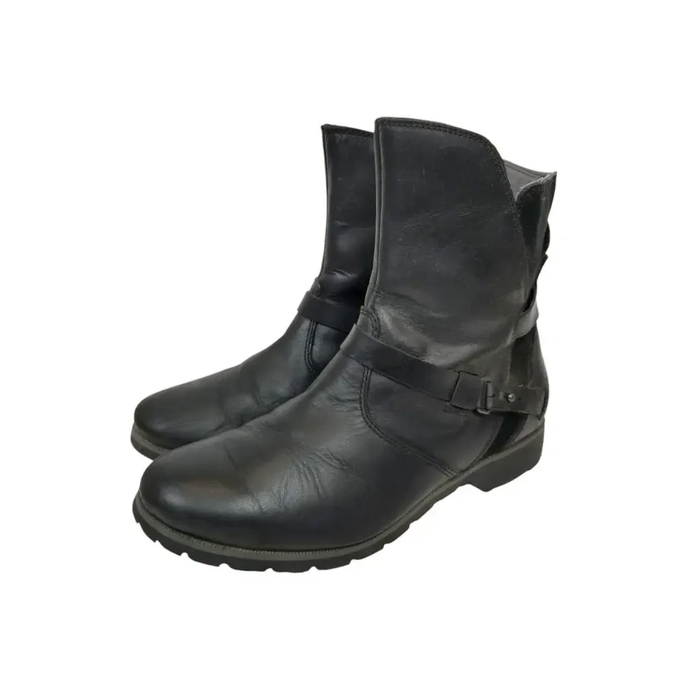 Teva De La Vina Women's Low Leather Waterproof Ankle Boot Side Zip Size 8